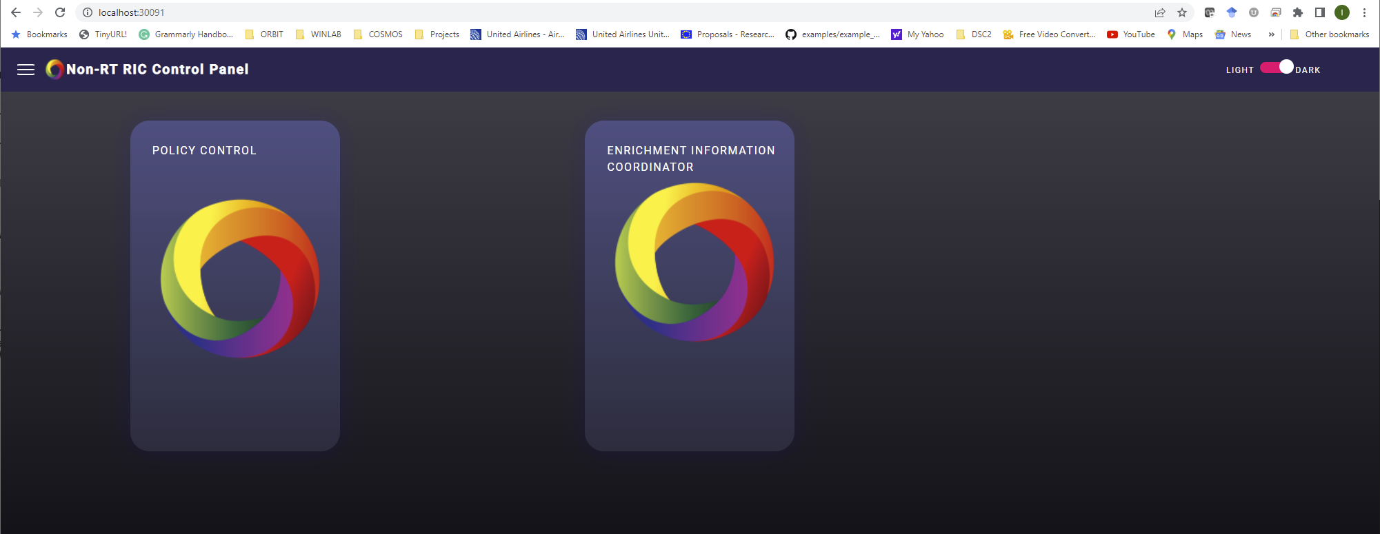 No-RT RIC Web Page Screenshot